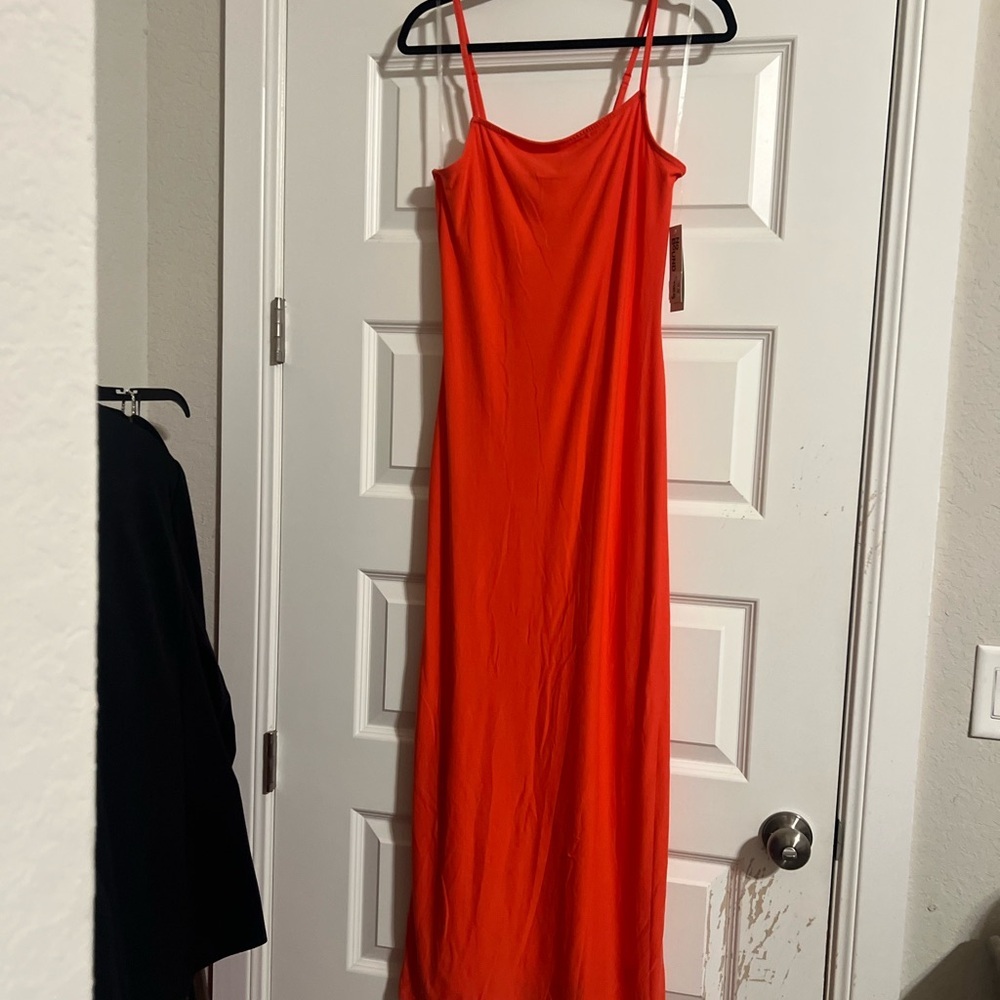No Boundaries Vibrant Orange Maxi Dress